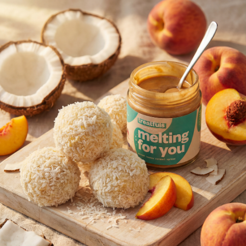 Pfirsich-Kokos Balls mit melting for You Spread 🍑🥥