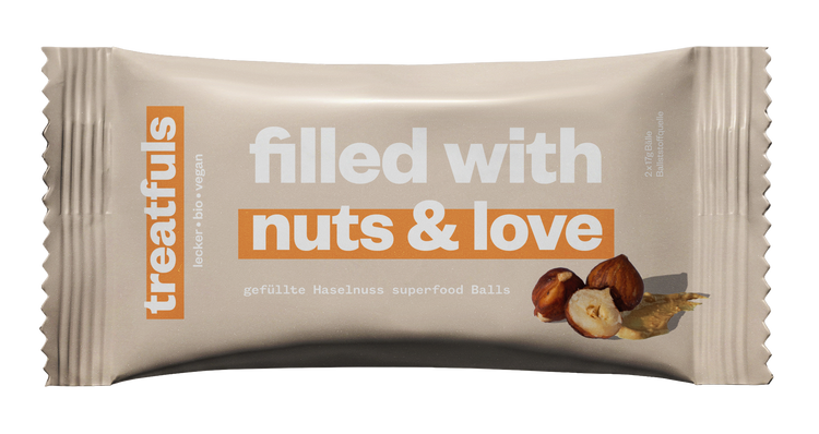 1 x filled with nuts & love (Haselnuss Bälle) Einzel Ball