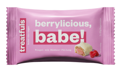 1 x berrylicious babe (weißer Himbeer) Einzel Riegel