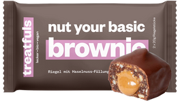 20 x dunkle Schoko Haselnuss-Brownie Riegel – bio + vegan