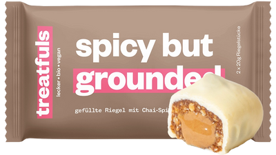 1 x spicy but grounded (weißer Chai Latte) Einzel Riegel