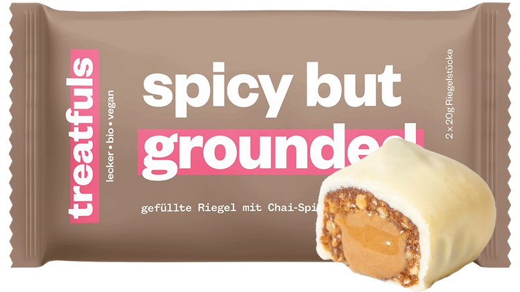 1 x spicy but grounded (weißer Chai Latte) Einzel Riegel