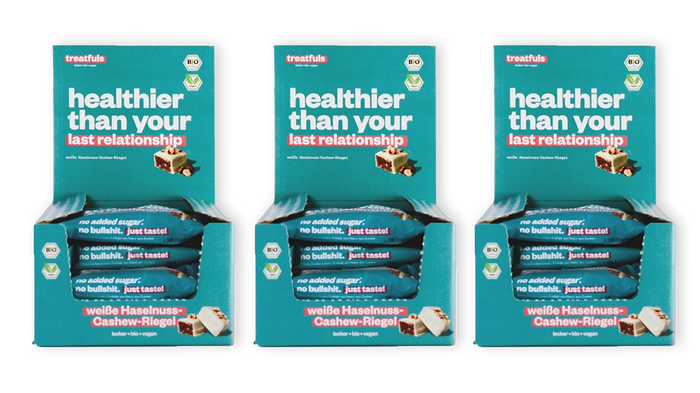 60x weiße Haselnuss Riegel - healthier than your last relationship