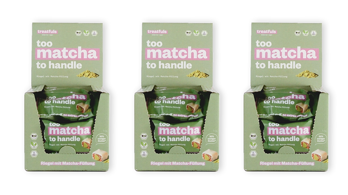 60x weiße Matcha Riegel - too matcha to handle