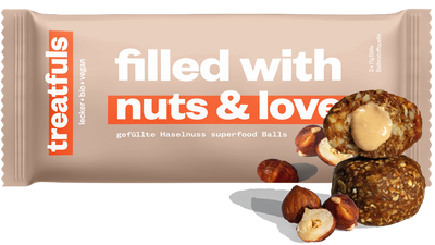 1 x filled with nuts & love (Haselnuss Bälle) Einzel Ball