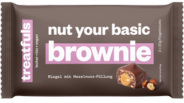 20 x dunkle Schoko Haselnuss-Brownie Riegel – bio + vegan